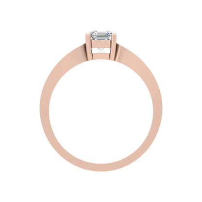 Square In A Loop Solitaire Ring - Three