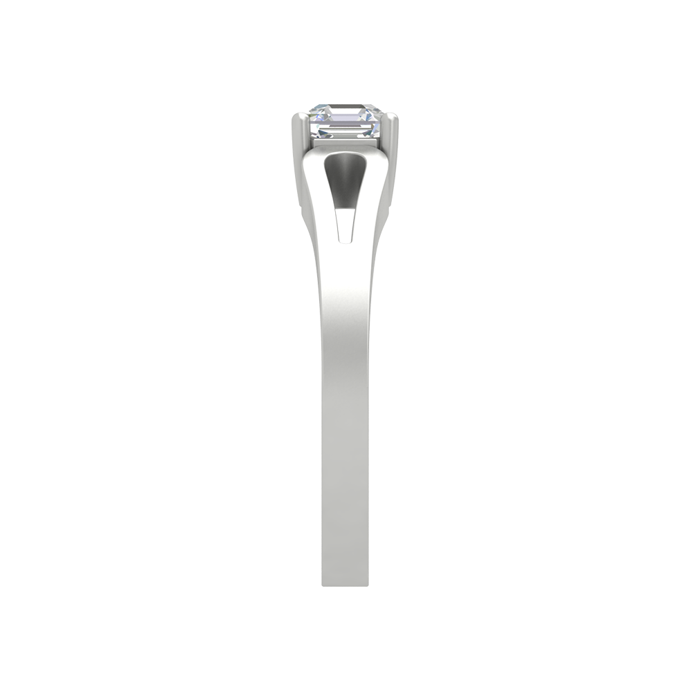 Square In A Loop Solitaire Ring In 925 Sterling Silver - Seven