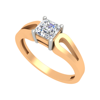 Square In A Loop Solitaire Ring - Nine