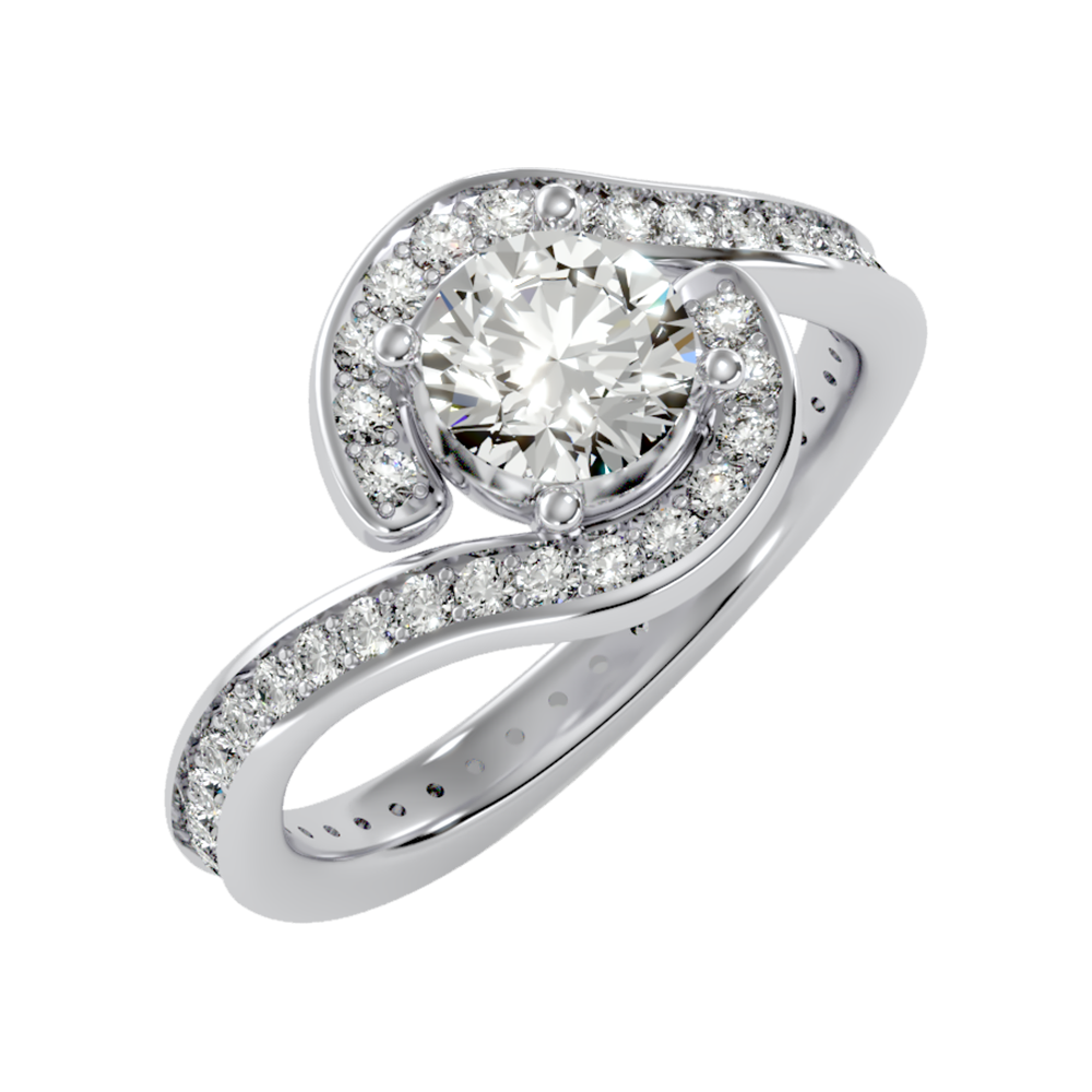 Stacks Cluster Ring In 925 Sterling Silver - Five