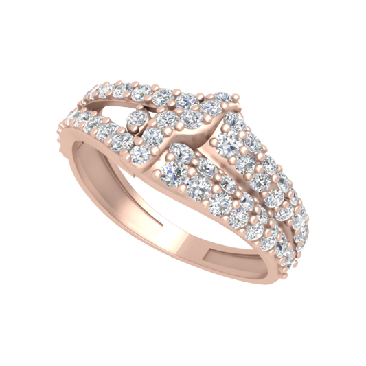 Starstuck Diamond Band In 925 Sterling Silver - One