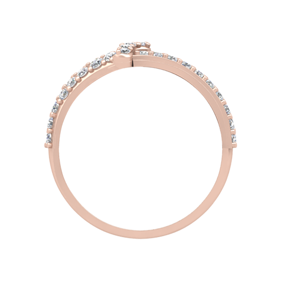 Starstuck Diamond Band In 925 Sterling Silver - Four