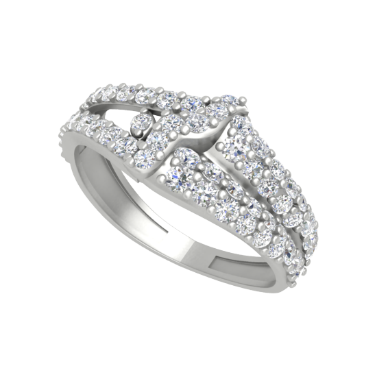 Starstuck Diamond Band In 925 Sterling Silver - Five