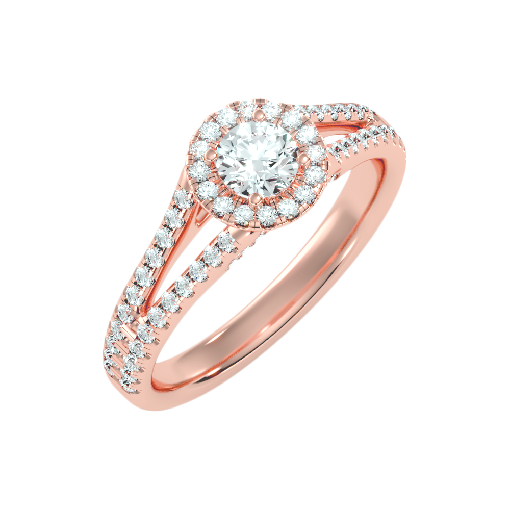 Startling Halo Engagement Ring - One