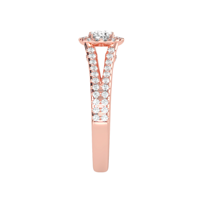 Startling Halo Engagement Ring - Three