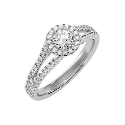 Startling Halo Engagement Ring - Five