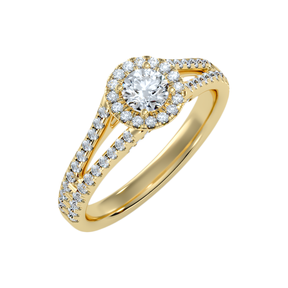 Startling Halo Engagement Ring - Nine