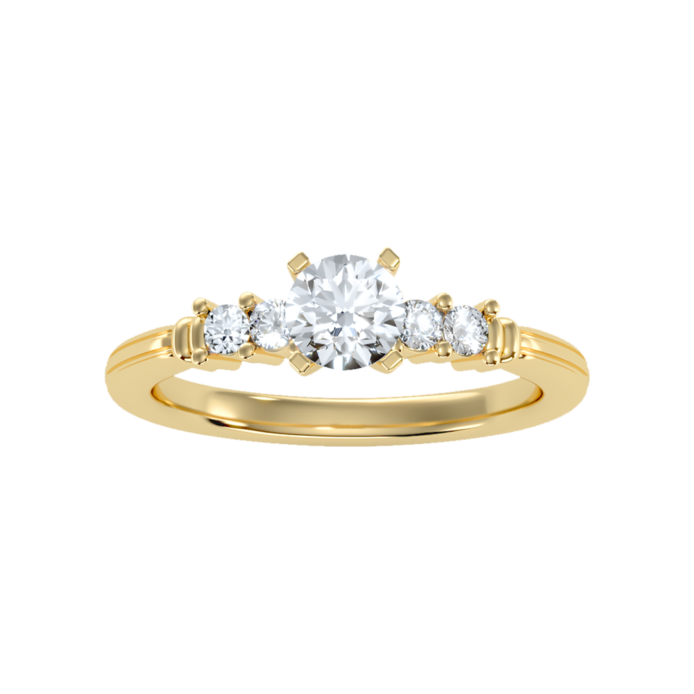 Stately Solitaire Ring In 925 Sterling Silver - Ten