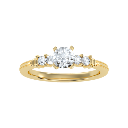 Stately Solitaire Ring In 925 Sterling Silver - Ten
