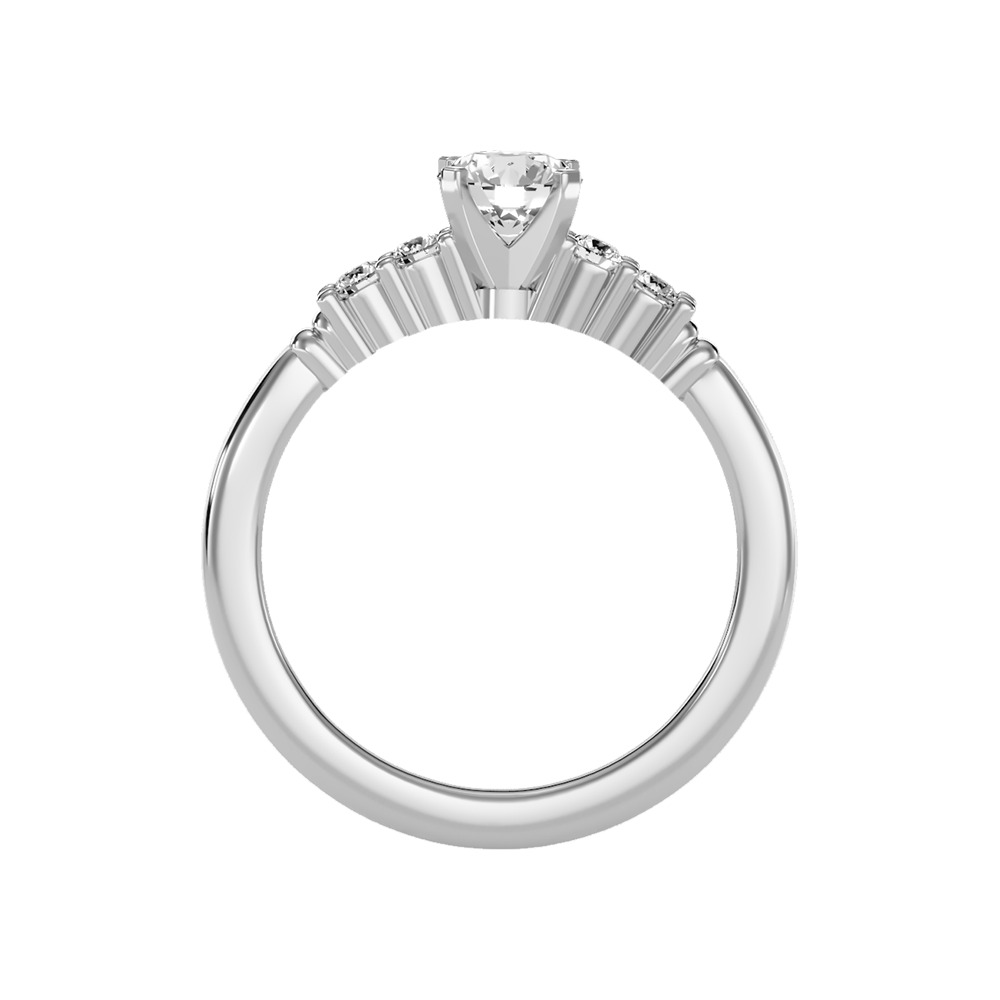 Stately Solitaire Ring In 925 Sterling Silver - Two