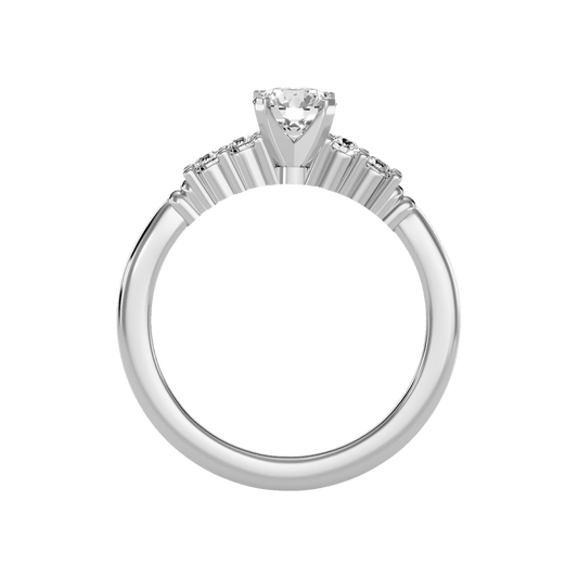 Stately Solitaire Ring In 925 Sterling Silver - Two