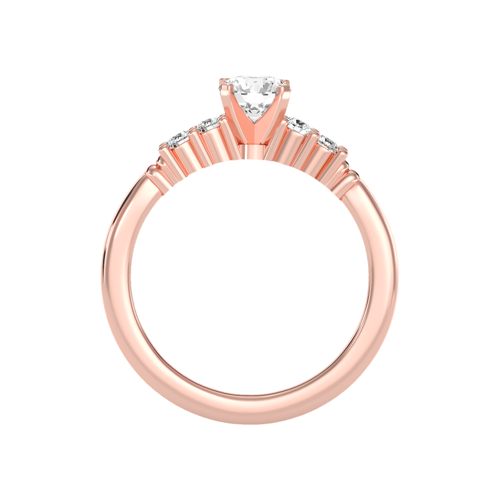 Stately Solitaire Ring In 925 Sterling Silver - Six