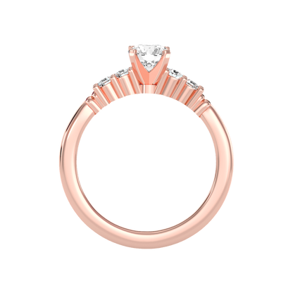 Stately Solitaire Ring In 925 Sterling Silver - Six