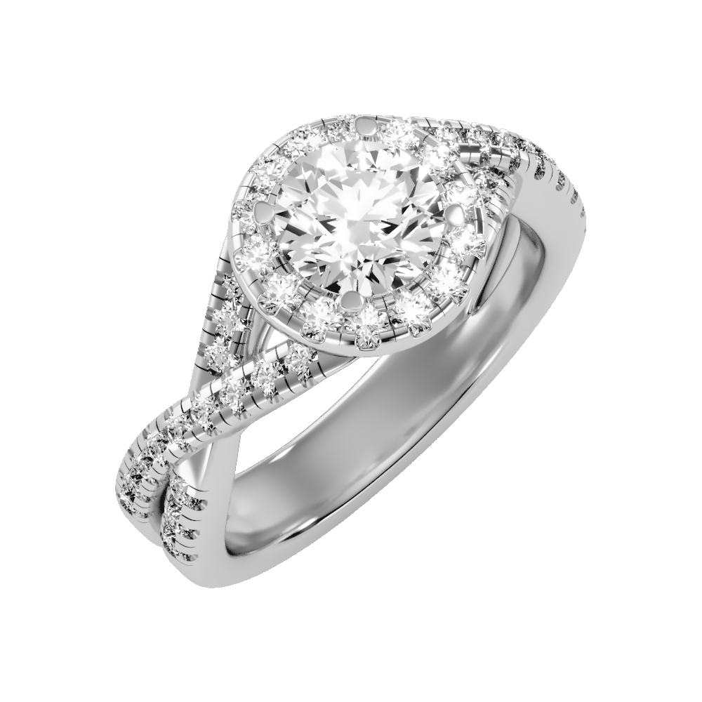 Stormi Classic Halo Diamond Engagement Ring - One