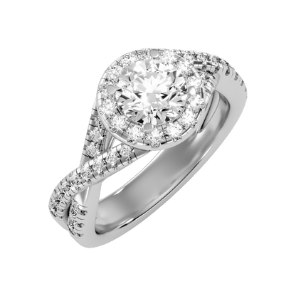 Stormi Classic Halo Diamond Engagement Ring - One
