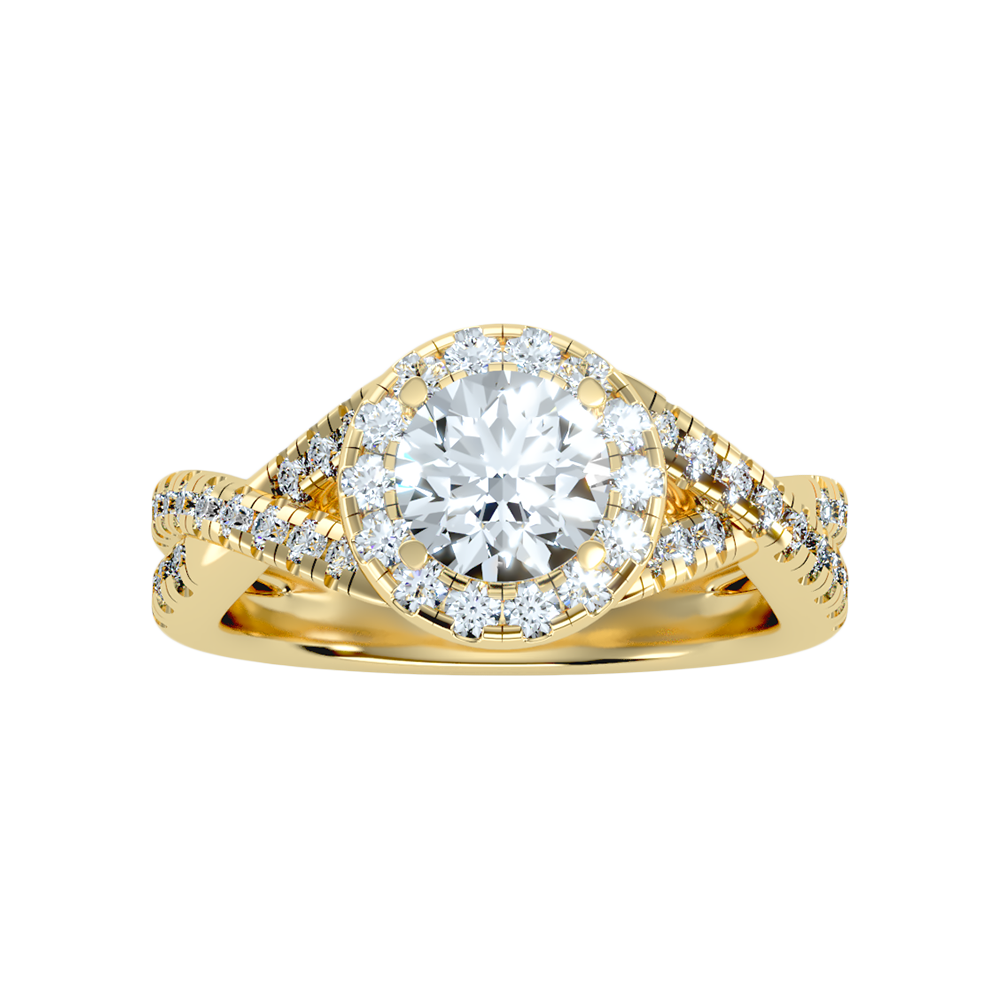 Stormi Classic Halo Diamond Engagement Ring - Ten