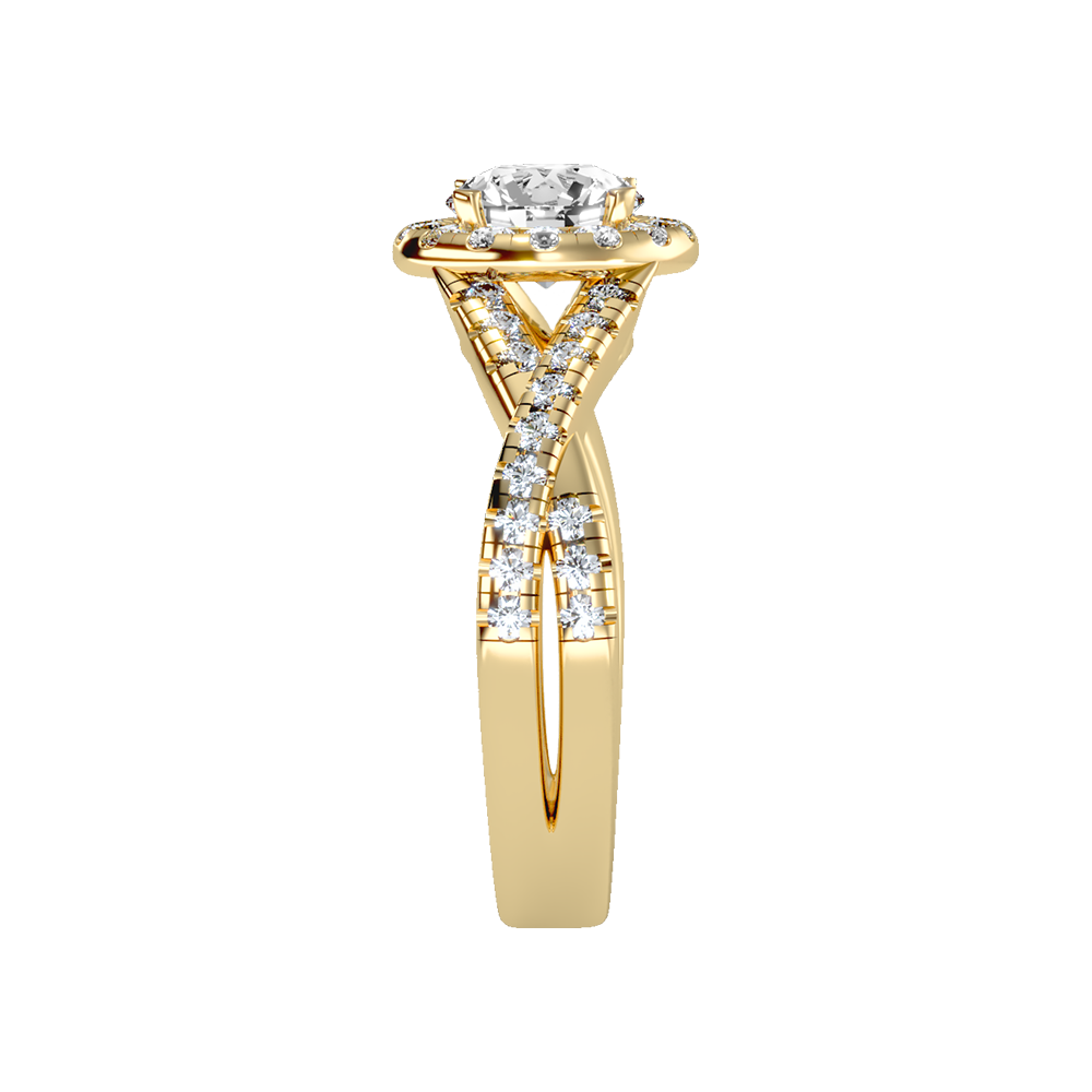 Stormi Classic Halo Diamond Engagement Ring - Eleven