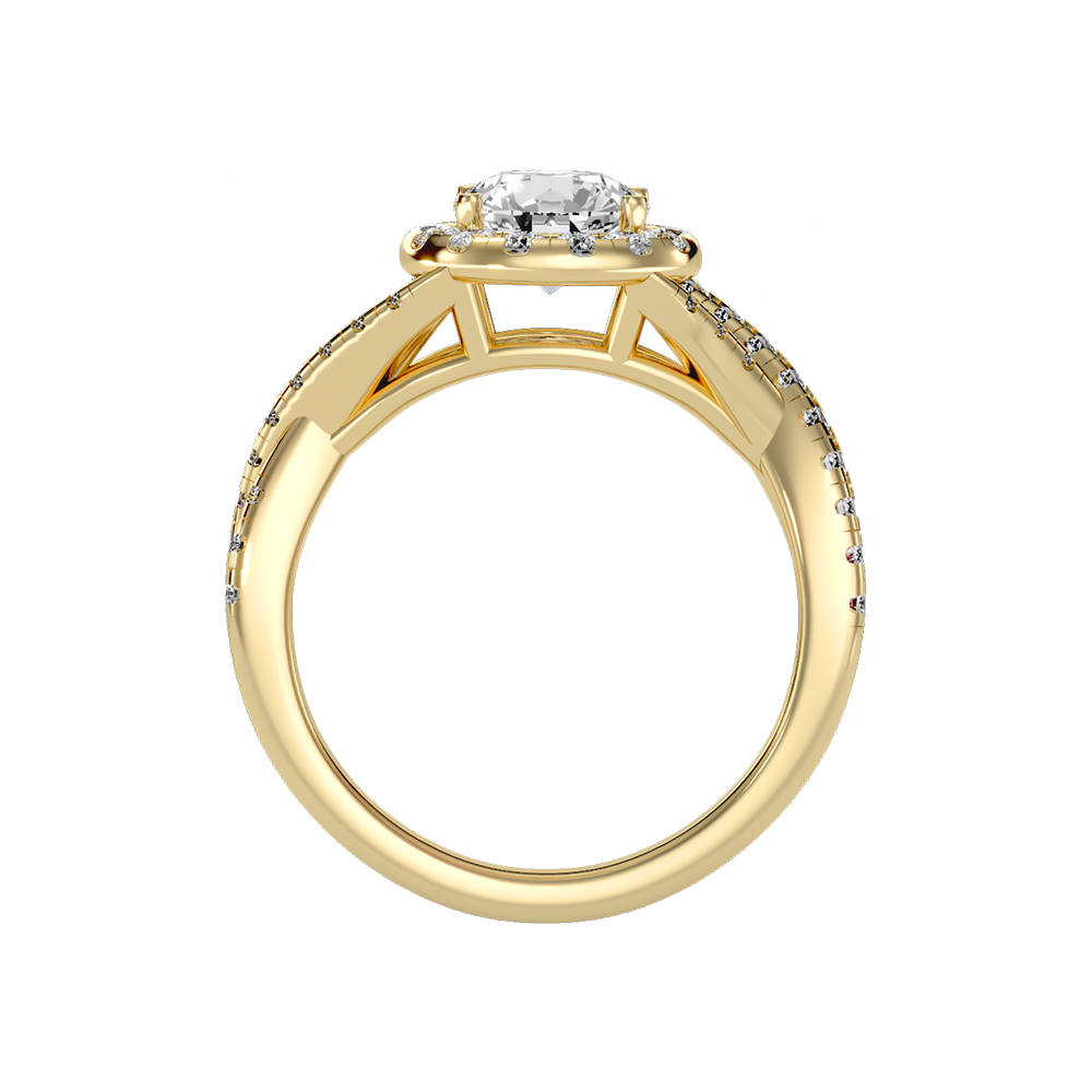 Stormi Classic Halo Diamond Engagement Ring In 925 Sterling Silver - Twelve