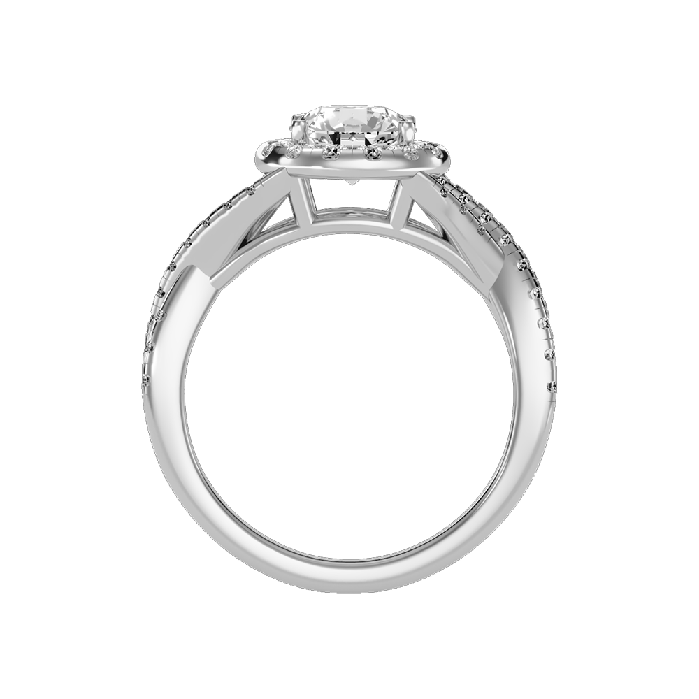Stormi Classic Halo Diamond Engagement Ring - Two