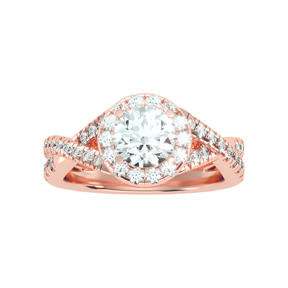 Stormi Classic Halo Diamond Engagement Ring - Six