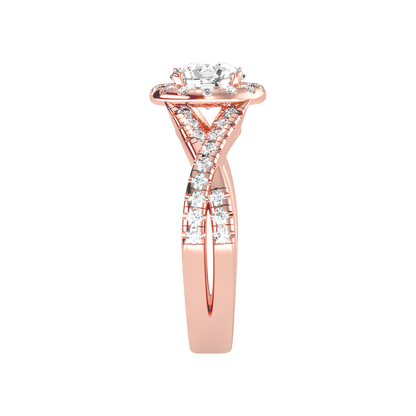 Stormi Classic Halo Diamond Engagement Ring - Seven