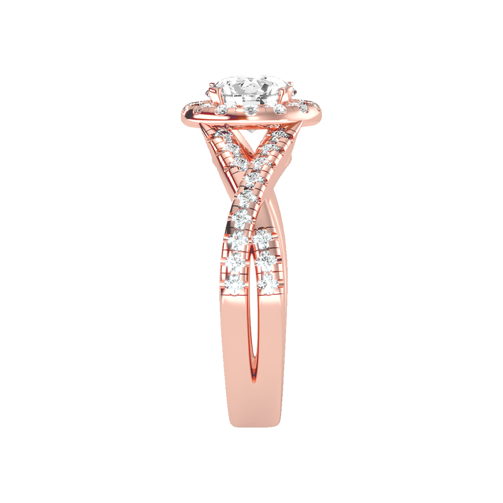 Stormi Classic Halo Diamond Engagement Ring In 925 Sterling Silver - Seven