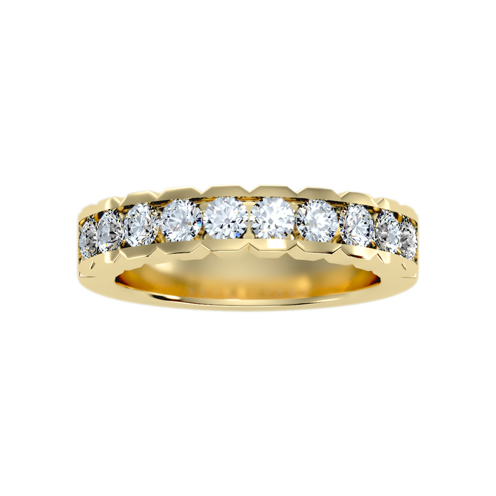 Strand Half Eternity Band In 925 Sterling Silver - Ten