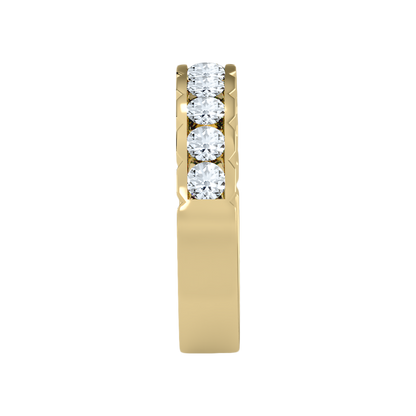 Strand Half Eternity Band In 925 Sterling Silver - Eleven