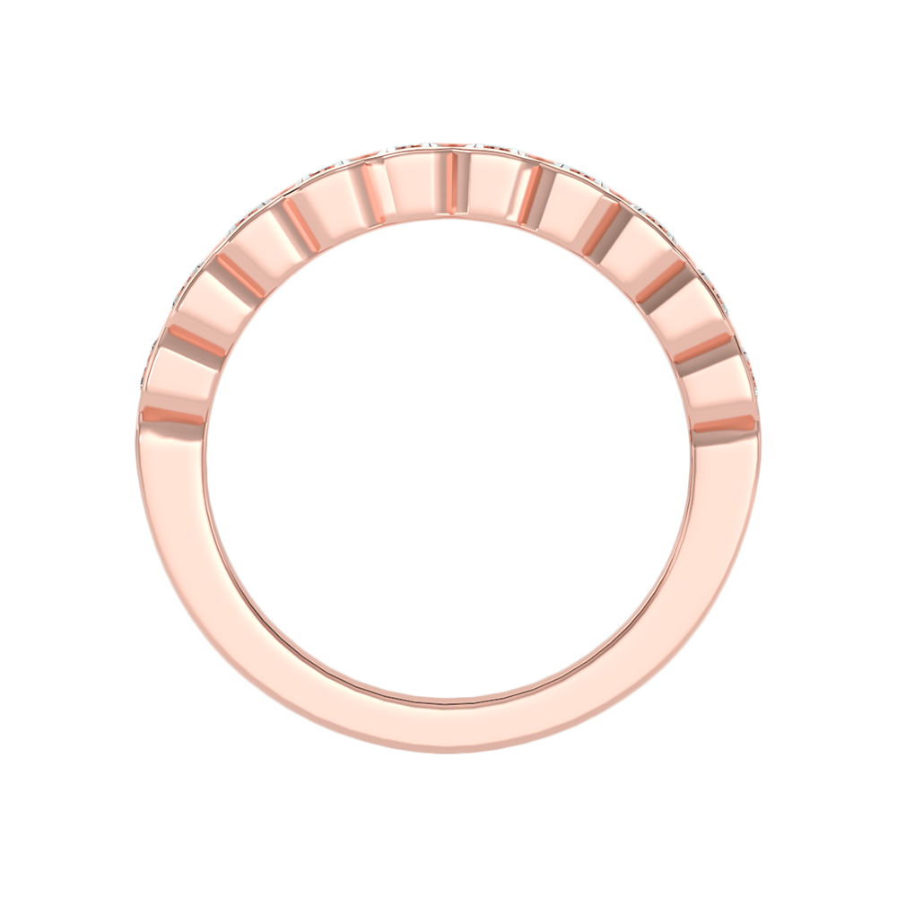 Strand Half Eternity Band In 925 Sterling Silver - Two