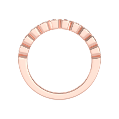 Strand Half Eternity Band In 925 Sterling Silver - Two