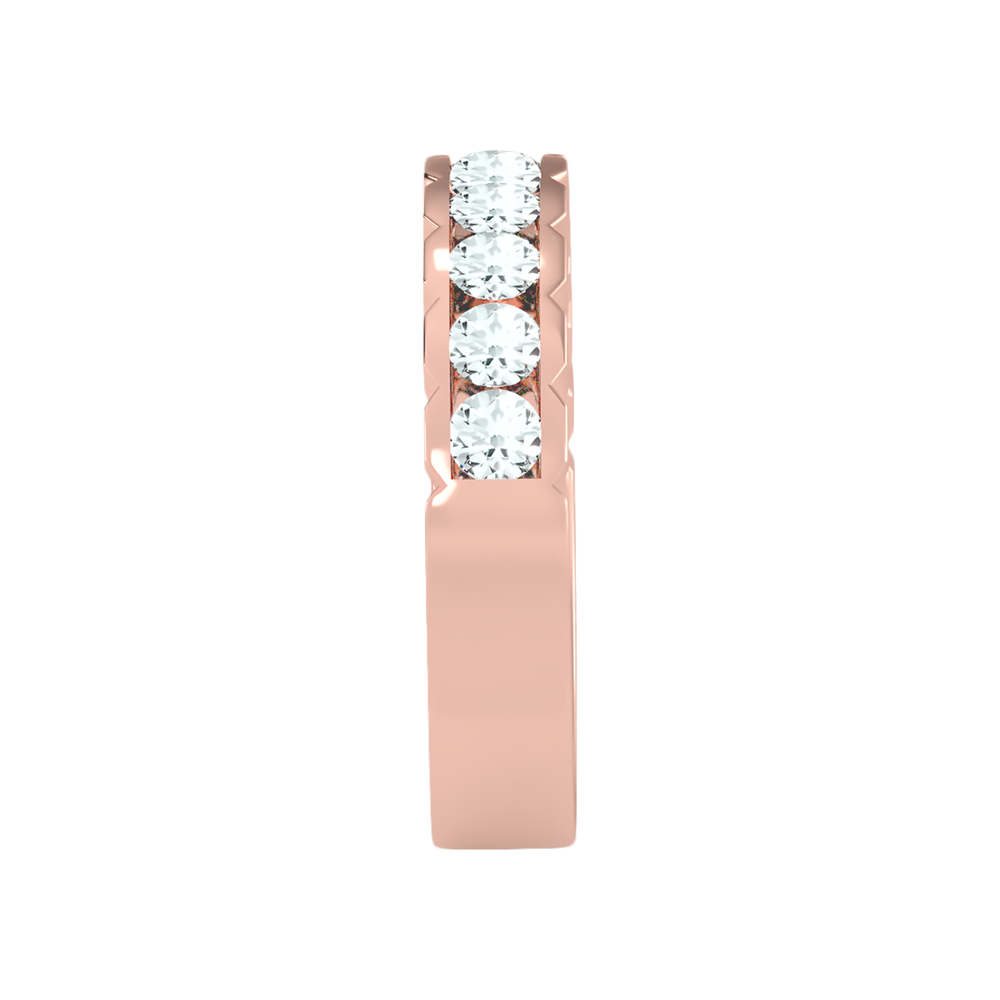 Strand Half Eternity Band In 925 Sterling Silver - Four