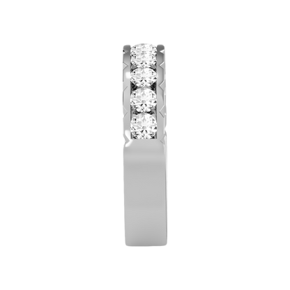 Strand Half Eternity Band In 925 Sterling Silver - Seven