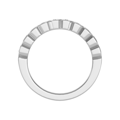 Strand Half Eternity Band In 925 Sterling Silver - Eight