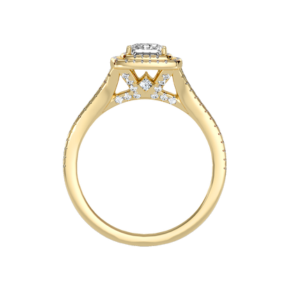 Stran Halo Ring In 925 Sterling Silver - Twelve