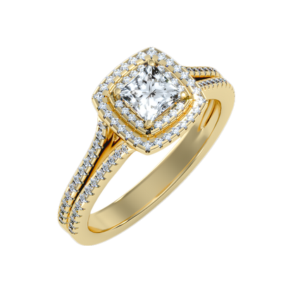 Stran Halo Ring In 925 Sterling Silver - Nine