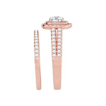 Stream Bridal Ring Set In 925 Sterling Silver - Ten
