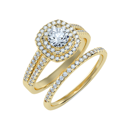 Stream Bridal Ring Set - Three