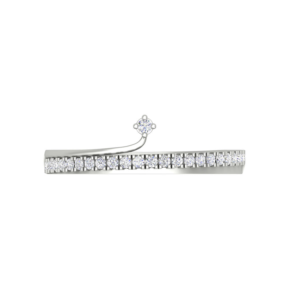 Stunning Diamond Band In 925 Sterling Silver - Two