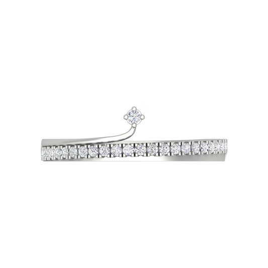 Stunning Diamond Band In 925 Sterling Silver - Two