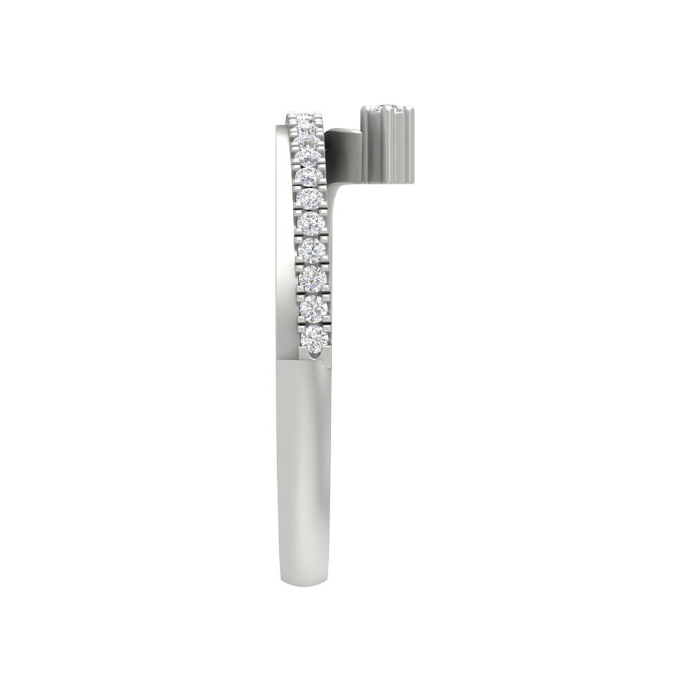 Stunning Diamond Band In 925 Sterling Silver - Four