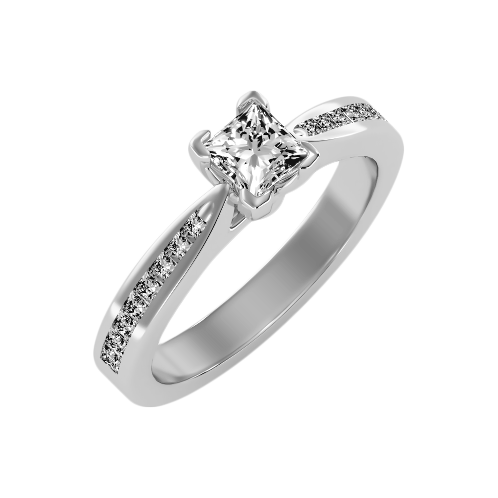 Stunning Single Stone Ring In 925 Sterling Silver - Two