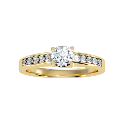Stunning Solitaire Ring In 925 Sterling Silver - Ten