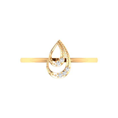 Stunning Pear Shaped Diamond Ring - Ten