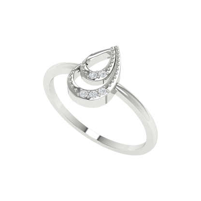 Stunning Pear Shaped Diamond Ring - Five