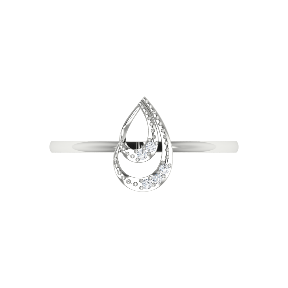 Stunning Pear Shaped Diamond Ring - Six