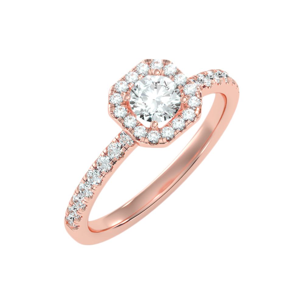 Stupefying Halo Ring In 925 Sterling Silver - One