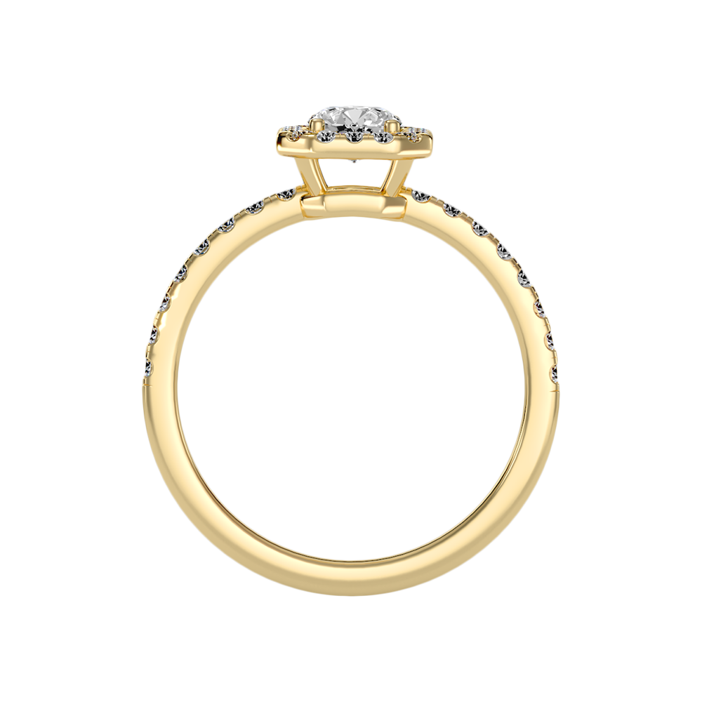Stupefying Halo Ring In 925 Sterling Silver - Twelve