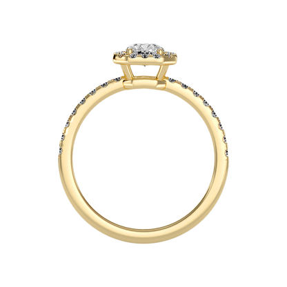 Stupefying Halo Ring In 925 Sterling Silver - Twelve