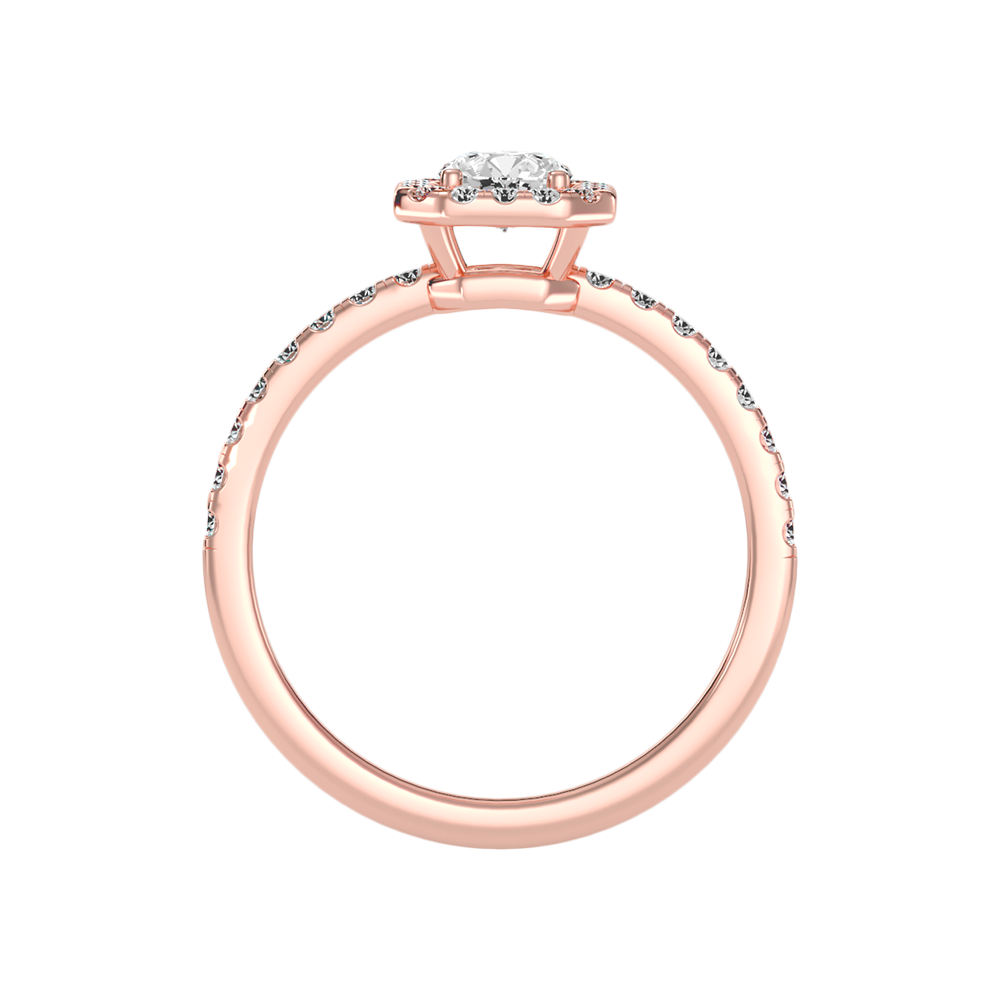 Stupefying Halo Ring In 925 Sterling Silver - Two