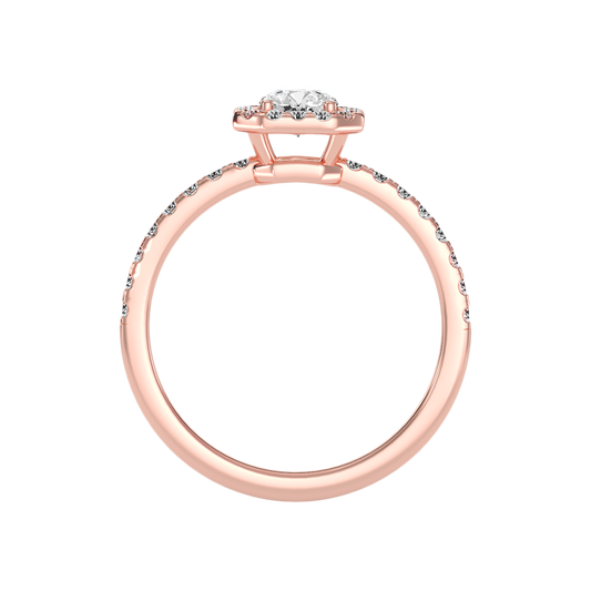Stupefying Halo Ring In 925 Sterling Silver - Two